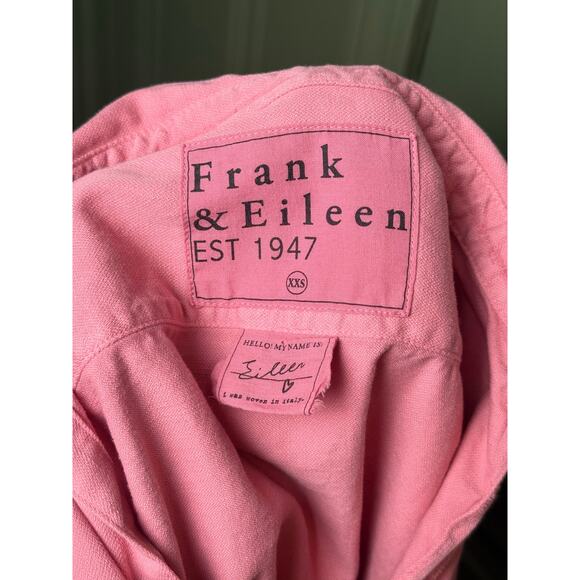 Frank & Eileen EILEEN Famous Denim Button-Up Long Sleeve Shirt Sunset Pink XXS - Picture 9 of 10